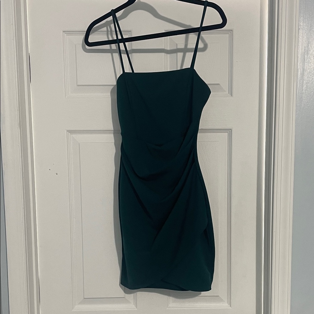 Windsor Teal Spaghetti Strap Mini Dress